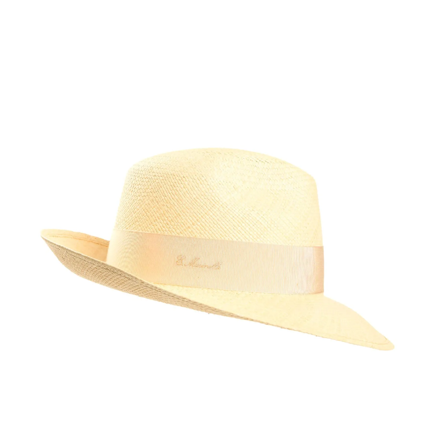 E.Marinella Cappelli|Cappelli|PANAMA MODELLO AMEDEO DETTAGLI IN SETA AZZURRI, 55 CM E. marinella x borsalino