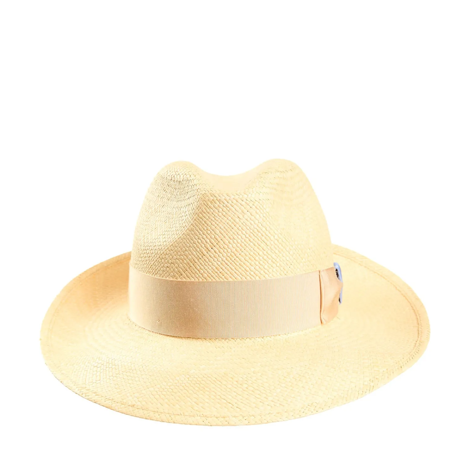 E.Marinella Cappelli|Cappelli|PANAMA MODELLO AMEDEO DETTAGLI IN SETA AZZURRI, 55 CM E. marinella x borsalino