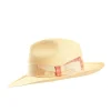 E.Marinella Cappelli|Cappelli|PANAMA MODELLO AMEDEO DETTAGLI IN SETA ARANCIO, 55 CM E. marinella x borsalino