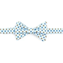 E.Marinella Papillon|PAPILLON ANNODATO IN SETA AZZURRO Microfantasia fiore