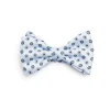 E.Marinella Papillon|PAPILLON ANNODATO IN SETA AZZURRO Microfantasia geometrica