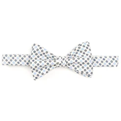 E.Marinella Papillon|PAPILLON ANNODATO IN SETA BIANCO Microfantasia fiore