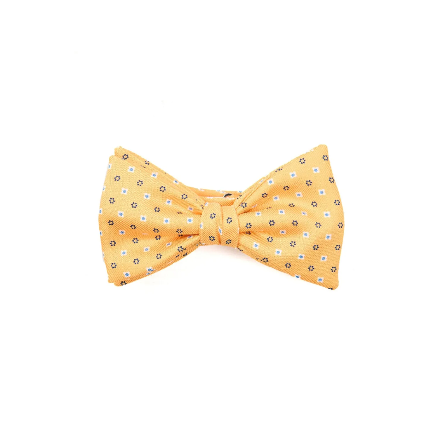E.Marinella Papillon|PAPILLON ANNODATO IN SETA GIALLO Microfantasia geometrica