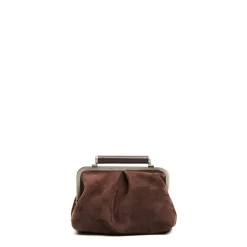E.Marinella Mini Bag|PARTY CLUTCH TESTA MORO In camoscio e pelle