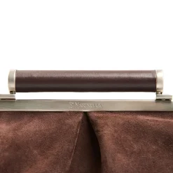 E.Marinella Mini Bag|PARTY CLUTCH TESTA MORO In camoscio e pelle
