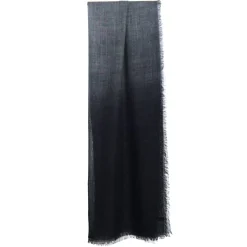 E.Marinella Sciarpe Invernali|Sciarpe Invernali|PASHMINA NERA E GRIGIA EFFETTO SFUMATO In cashmere