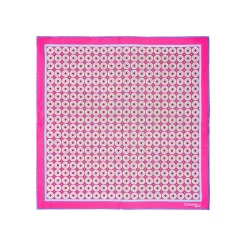 E.Marinella Pochette Da Taschino|POCHETTE DA TASCHINO IN SETA STAMPATA A MANO FUCSIA Macrofantasia fiore