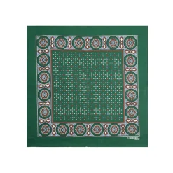 E.Marinella Pochette Da Taschino|POCHETTE DA TASCHINO IN SETA STAMPATA A MANO VERDE SCURO Microfantasia fiore
