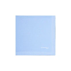 E.Marinella Pochette Da Taschino|POCHETTE DA TASCHINO IN SETA STAMPATA A MANO AZZURRA Microfantasia fiore