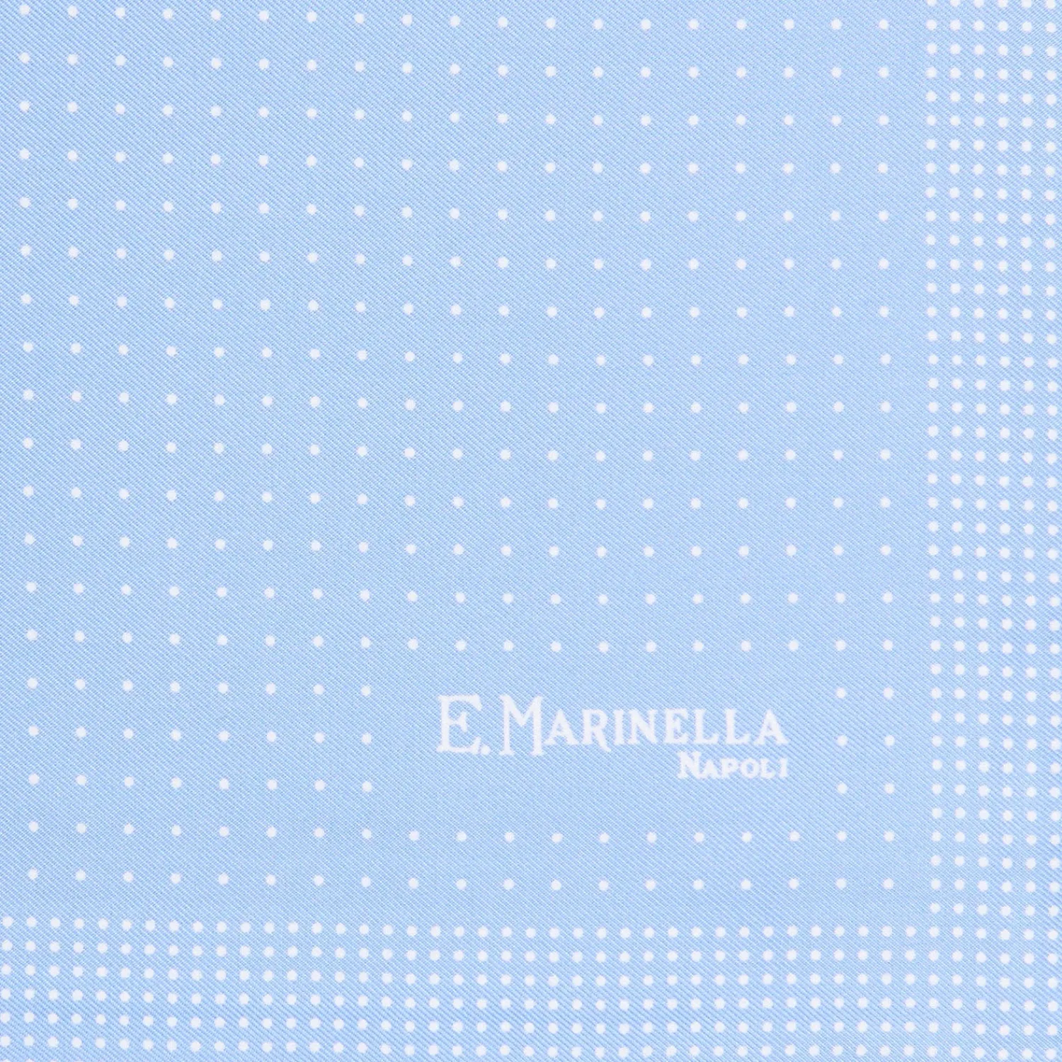 E.Marinella Pochette Da Taschino|POCHETTE DA TASCHINO IN SETA STAMPATA A MANO AZZURRA Microfantasia fiore