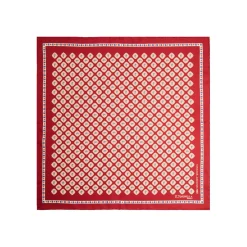 E.Marinella Pochette Da Taschino|POCHETTE DA TASCHINO IN SETA STAMPATA A MANO BORDEAUX Fantasia archivio 1980