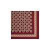 E.Marinella Pochette Da Taschino|POCHETTE DA TASCHINO IN SETA STAMPATA A MANO BORDEAUX Fantasia archivio 1931