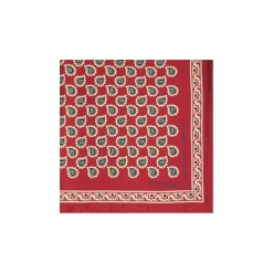 E.Marinella Pochette Da Taschino|POCHETTE DA TASCHINO IN SETA STAMPATA A MANO BORDEAUX Fantasia archivio 1931