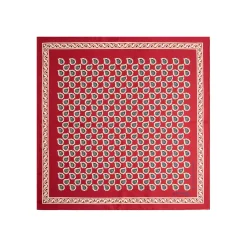E.Marinella Pochette Da Taschino|POCHETTE DA TASCHINO IN SETA STAMPATA A MANO BORDEAUX Fantasia archivio 1931