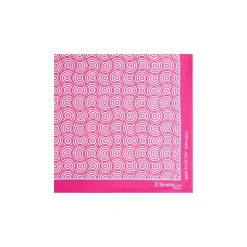 E.Marinella Pochette Da Taschino|POCHETTE DA TASCHINO IN SETA STAMPATA A MANO FUCSIA Fantasia archivio 1968