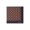 E.Marinella Pochette Da Taschino|POCHETTE DA TASCHINO IN SETA STAMPATA A MANO BLU SCURO Macrofantasia fiore