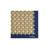 E.Marinella Pochette Da Taschino|POCHETTE DA TASCHINO IN SETA STAMPATA A MANO BLU SCURO Macrofantasia fiore