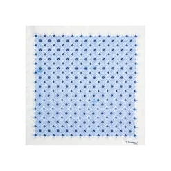 E.Marinella Pochette Da Taschino|POCHETTE DA TASCHINO IN SETA STAMPATA A MANO BIANCA Macrofantasia fiore
