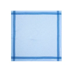 E.Marinella Pochette Da Taschino|POCHETTE DA TASCHINO IN SETA STAMPATA A MANO BLU SCURO Pois