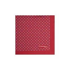 E.Marinella Pochette Da Taschino|POCHETTE DA TASCHINO IN SETA STAMPATA A MANO BORDEAUX Microfantasia fiore