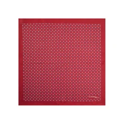 E.Marinella Pochette Da Taschino|POCHETTE DA TASCHINO IN SETA STAMPATA A MANO BORDEAUX Microfantasia fiore
