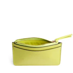 E.Marinella Porta Carte Di Credito|PORTA CARTE DI CREDITO GIALLO In pelle con zip