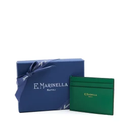 E.Marinella Porta Carte Di Credito|PORTACARTE DI CREDITO PICCOLO VERDE In pelle liscia