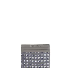E.Marinella Porta Carte Di Credito|PORTACARTE DI CREDITO SETA E PELLE GRIGIO SCURO 5 scomparti