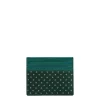 E.Marinella Porta Carte Di Credito|PORTACARTE DI CREDITO SETA E PELLE VERDE SCURO 5 scomparti