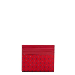 E.Marinella Porta Carte Di Credito|PORTACARTE DI CREDITO SETA E PELLE ROSSO 5 scomparti