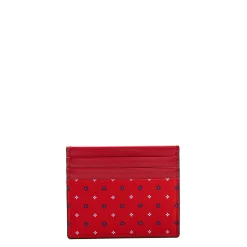E.Marinella Porta Carte Di Credito|PORTACARTE DI CREDITO SETA E PELLE ROSSO 5 scomparti