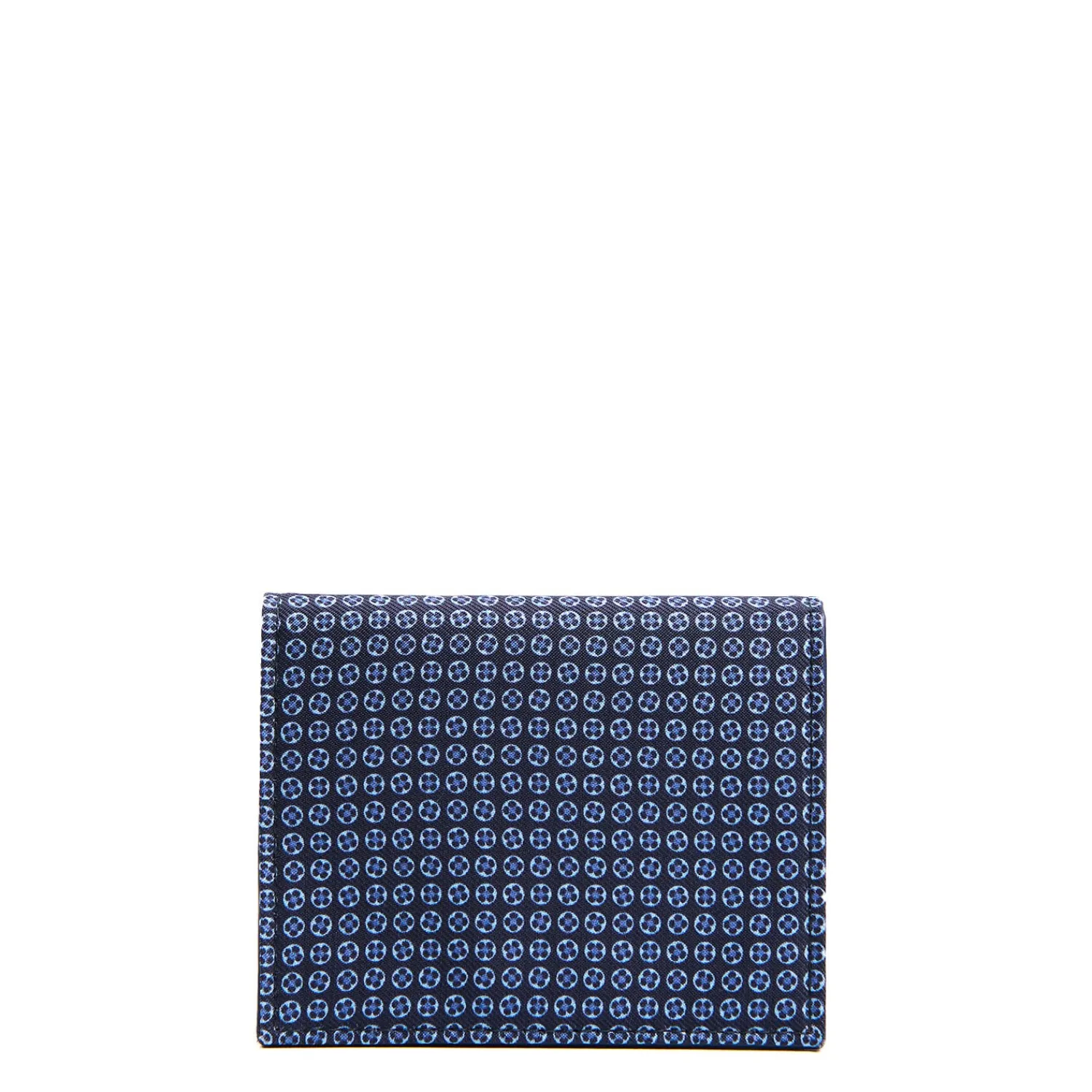 E.Marinella Porta Carte Di Credito|PORTACARTE PIEGHEVOLE IN SETA PELLE BLU SCURO 10 scomparti