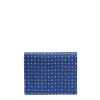 E.Marinella Porta Carte Di Credito|PORTACARTE PIEGHEVOLE IN SETA PELLE BLUETTE 10 scomparti
