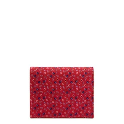 E.Marinella Porta Carte Di Credito|PORTACARTE PIEGHEVOLE IN SETA PELLE ROSSO 10 scomparti