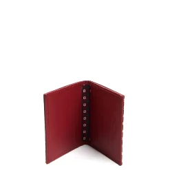 E.Marinella Porta Carte Di Credito|PORTACARTE PIEGHEVOLE IN SETA PELLE BORDEAUX 10 scomparti