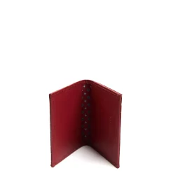 E.Marinella Porta Carte Di Credito|PORTACARTE PIEGHEVOLE IN SETA PELLE BORDEAUX 10 scomparti