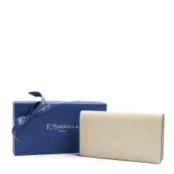 E.Marinella Portafogli|PORTAFOGLIO GRANDE BIANCO PANNA In pelle liscia