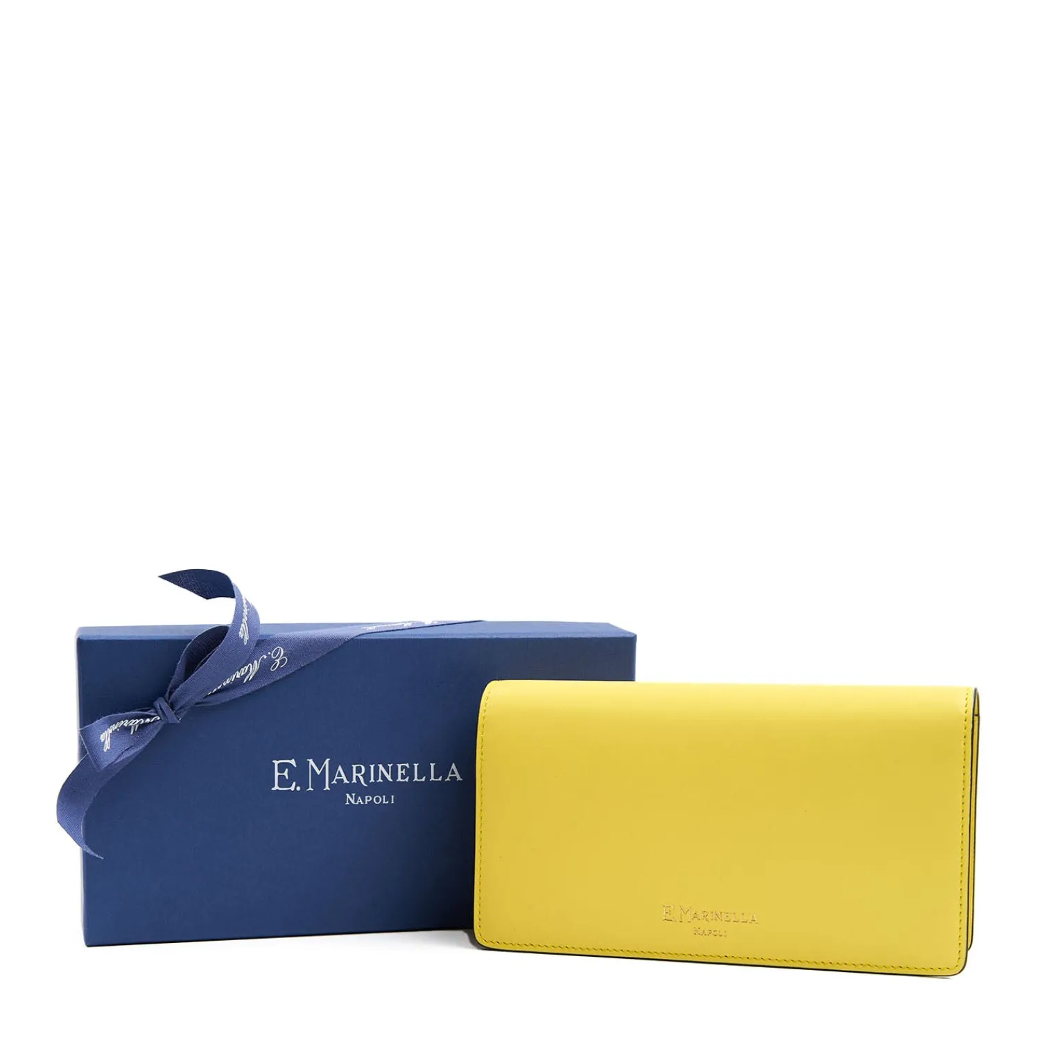 E.Marinella Portafogli|PORTAFOGLIO GRANDE GIALLO In pelle liscia