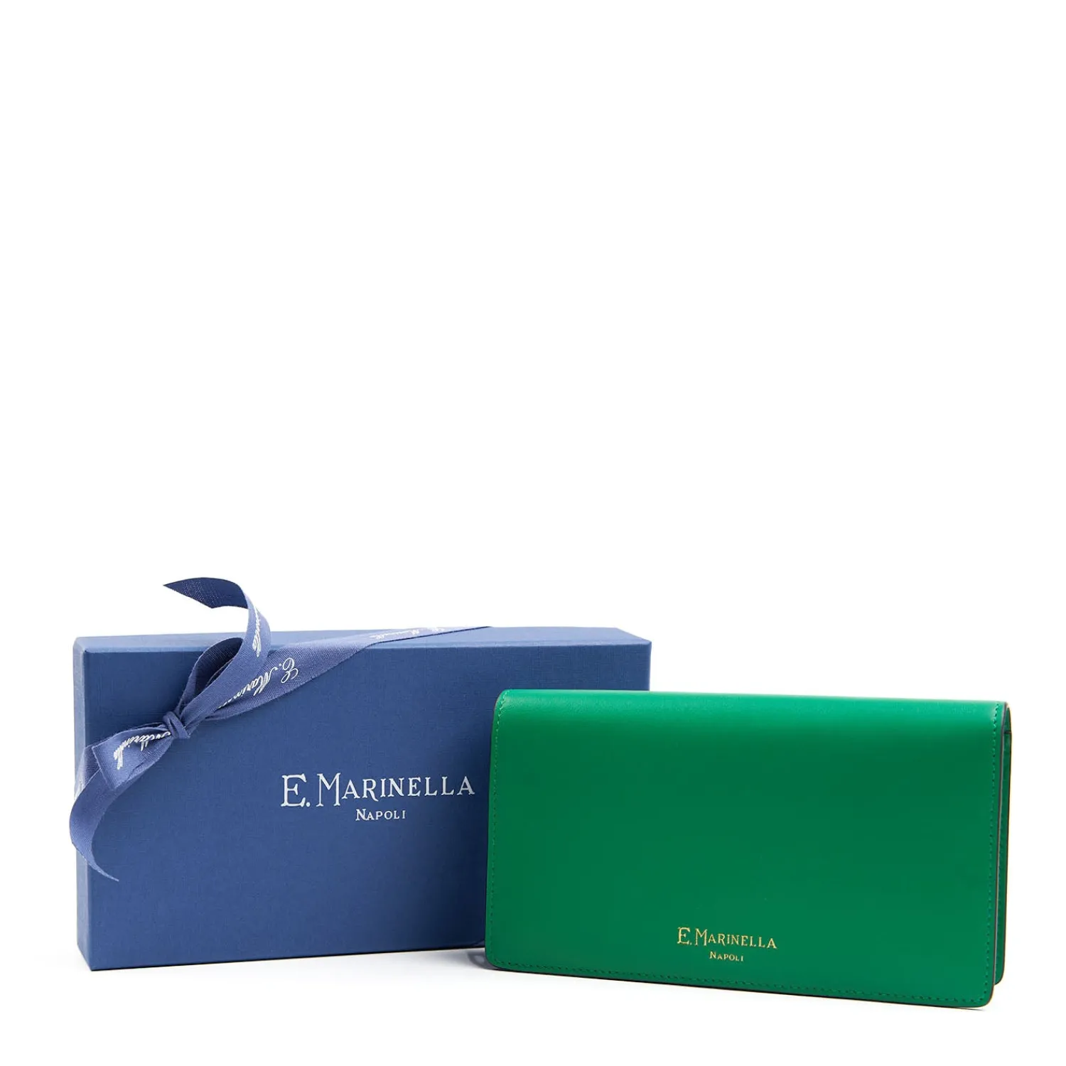 E.Marinella Portafogli|PORTAFOGLIO GRANDE VERDE In pelle liscia