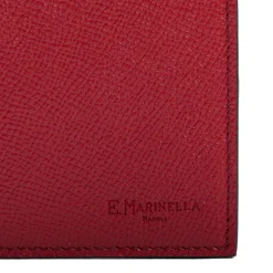 E.Marinella Portafogli|PORTAFOGLIO ORIZZONTALE BORDEAUX In pelle martellata