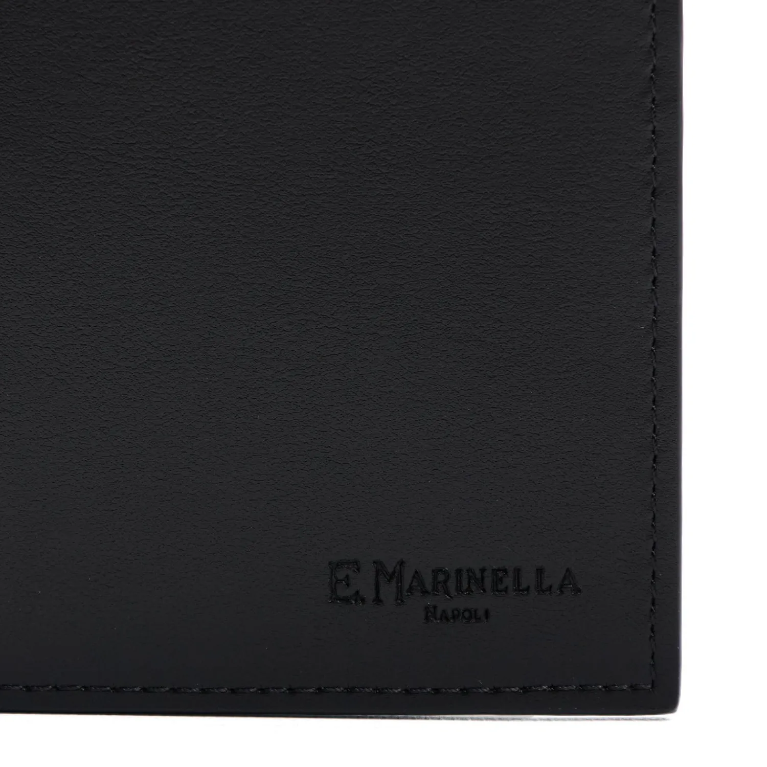 E.Marinella Portafogli|PORTAFOGLIO ORIZZONTALE NERO In pelle liscia