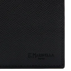 E.Marinella Portafogli|PORTAFOGLIO ORIZZONTALE NERO In pelle martellata