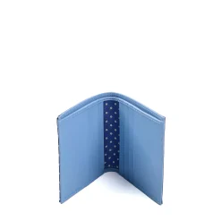 E.Marinella Portafogli|PORTAFOGLIO PICCOLO BLU In seta e pelle