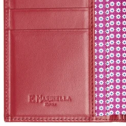 E.Marinella Portafogli|PORTAFOGLIO VERTICALE FUCSIA In seta e pelle