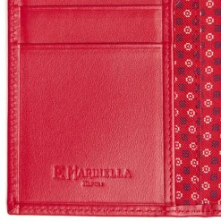 E.Marinella Portafogli|PORTAFOGLIO VERTICALE ROSSO In seta e pelle