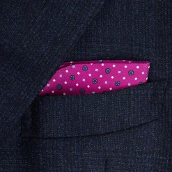 E.Marinella Portaocchiali In Seta|PORTAOCCHIALI FUCSIA In seta stampata a mano