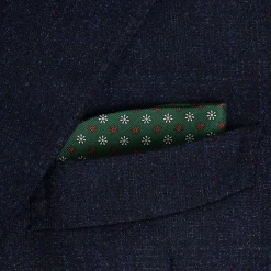 E.Marinella Portaocchiali In Seta|Portaocchiali In Seta|PORTAOCCHIALI VERDE SCURO In seta stampata a mano