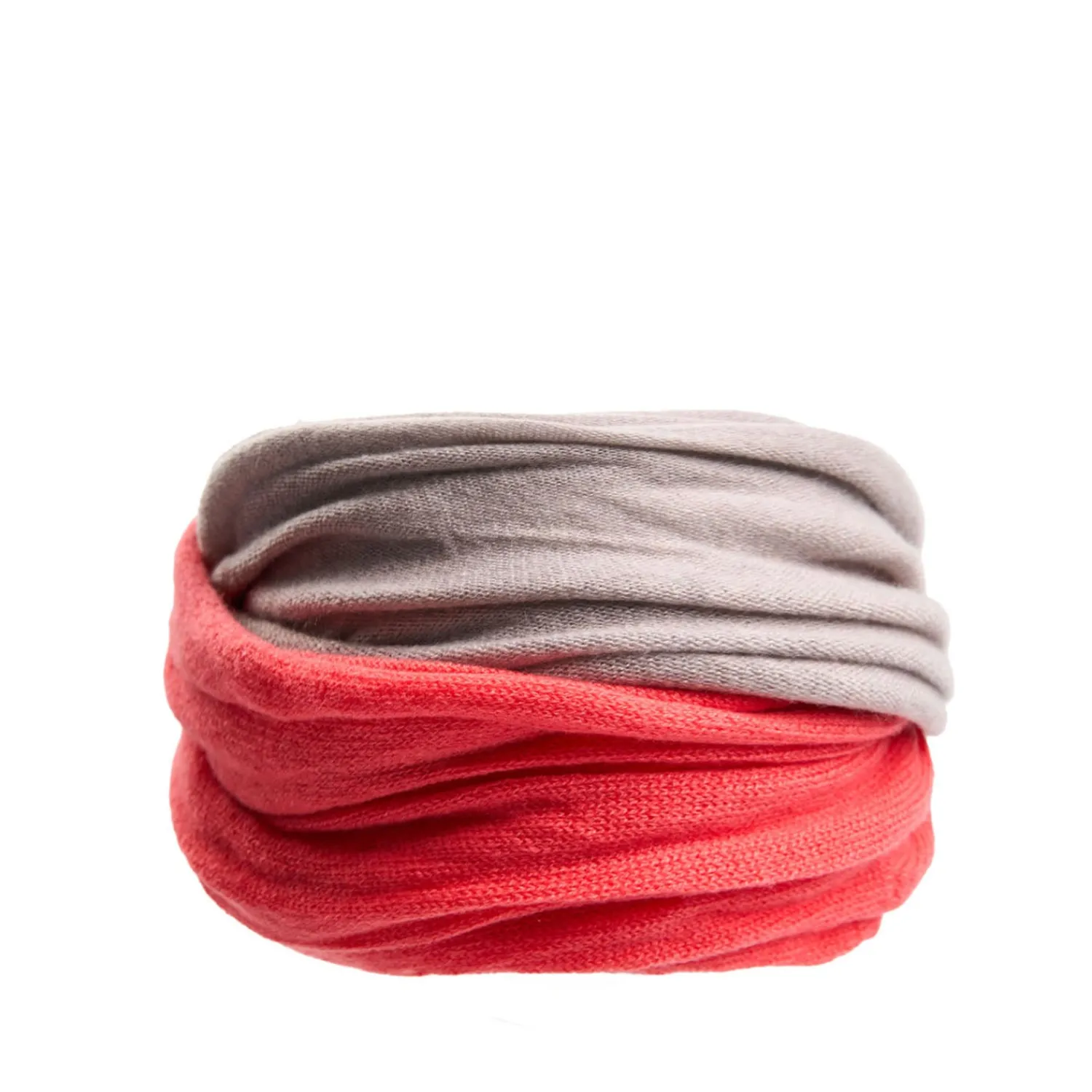 E.Marinella Scaldacollo|SCALDACOLLO ARANCONE E BEIGE DOPPIO INTRECCIO In cashmere