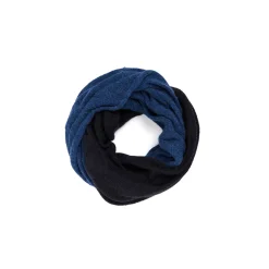 E.Marinella Scaldacollo|SCALDACOLLO BLU DOPPIO INTRECCIO In cashmere