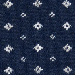 E.Marinella Scaldacollo|SCALDACOLLO BLU SCURO MICROFANTASIA In cashmere